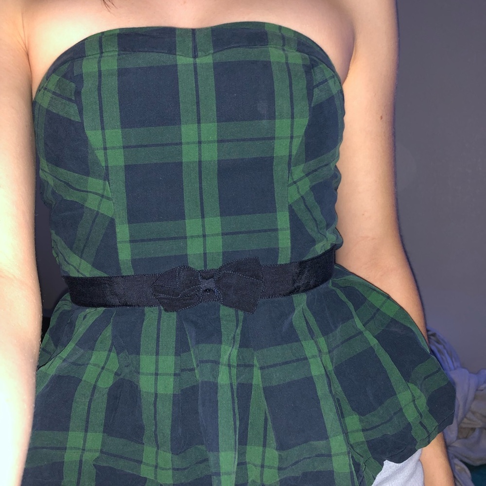 Abercrombie and Fitch Plaid tube top; size XS